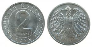 Österreich - Austria - 1973 - 2 Groschen  unc