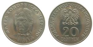 Polen - Poland - 1978 - 20 Zlotych  unc