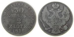 Polen - Poland - 1836 - 2 Zlote  fast ss