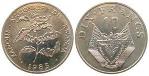 Ruanda - Rwanda - 1985 - 10 Francs  unc