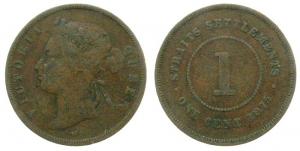 Straits - Settlements - 1875 - 1 Cent  s-ss