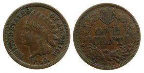 USA - 1864 - 1 Cent  ss