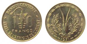 West Afrik. Staaten - West African States - 1971 - 10 Francs  unc