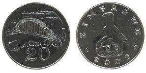 Zimbabwe - 2002 - 20 Cent  unc