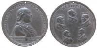 Pius VI. (1775-1799) - auf seinen Besuch in Wien - 1782 - Medaille  ss+