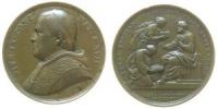 Pius IX (1846-1878) - auf die Wiedereinführung des Peterpfennigs - 1862 - Medaille  vz