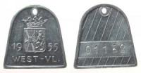 West - VL - 1955 - Hundesteuermarke  vz