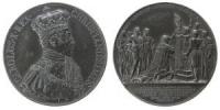 Charles X. (1824-1830) - auf seine Salbung in Reims - 1825 - Medaille  vz