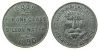 St. Leon Mineral Water Co. - Good for one glas St. Leon water - 1890 - Jeton  ss+