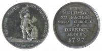 Friedrich August II. (1836-1854) - auf seine Geburt - 1797 - Medaille  stgl
