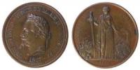 Napoleon III (1852-1870) - auf seinen Besuch der Handelkammer in Lille - 1867 - Medaille  ss