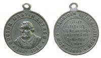 Luther Martin (1483-1546) - auf das 400 jährige Lutherjubiläum - 1883 - tragbare Medaille  ss