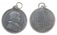 München - Volksfest der vereinigten Münchner Radfahrer - 1892 - tragbare Medaille  vz