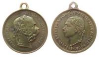 Franz Joseph I (1848-1916) - auf sein 50. Regierungsjubiläum - 1896 - tragbare Medaille  ss+
