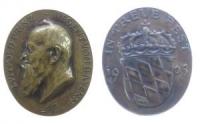 Luitpold Prinzregent von Bayern - auf sein 70jähriges Dienstjubiläum - 1905 - Medaille  fast vz