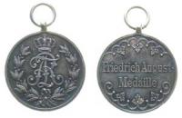 Friedrich-August-Medaille - für verdienstvolle Leistungen in Krieg und Frieden - 1905 - 1918 o.J. - Medaille  fast stgl