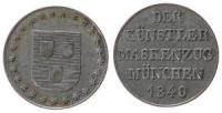 München - auf den Künstler-Maskenzug - 1840 - Miniaturmedaille  vz