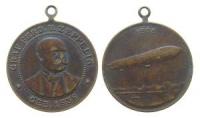 Zeppelin Ferdinand Graf von - auf seinen 70. Geburtstag - 1908 - tragbare Medaille  ss