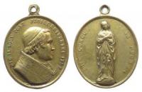 Pius IX (1846-1878) - auf die Marienerscheinung - 1854 - tragbare Medaille  ss