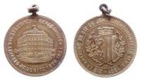 Leipzig Reubnitz - auf die 25Jahrfeier der II. Städischen Realschule - 1901 - tragbare Medaille  ss+