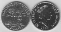 Cook Inseln - Cook Islands - 1992 - 5 Dollar  vz-unc