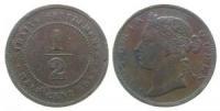 Straits - Settlements - 1883 - 1/2 Cent  fast ss