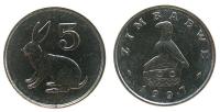 Zimbabwe - 1997 - 5 Cent  unc