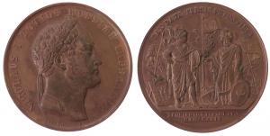 Nikolaus I. (1825-1855) -  auf den Frieden von Adrianopel mit der Türkei - 1829 - Medaille  vz+