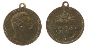 Wilhelm II. (1888-1918)- auf seinen Regierungsantritt - 1888 - tragbare Medaille  vz