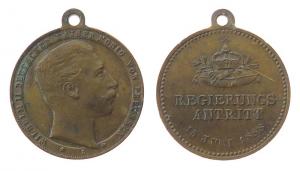 Wilhelm II (1888-1918) - Regierungsantritt - 1888 - tragbare Medaille  ss