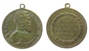 Friedrich III (1831-1888) - Erinnerung an die große Überschwemmung - 1888 - tragbare Medaille  ss