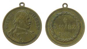 Wilhelm I. (1797-1888) - auf seinen Tod - 1888 - tragbare Medaille  ss