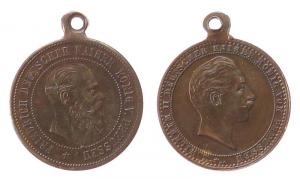 Wilhelm II. (1888-1918) - Friedrich III. - 1888 o.J. - tragbare Medaille  ss+