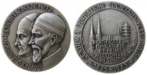 Freinademetz Josef (1852-1908) und Janssen Arnold - auf die Seligsprechung - 1975 - Medaille  stgl