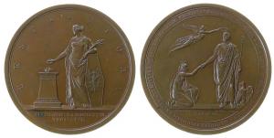 Friedrich Wilhelm III. (1797-1840) - auf den Wiederaufbau der Stadt Gnesen - 1823 - Medaille  vz+