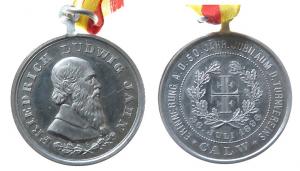 Calw - auf das 50jährige Jubiläum des Turnvereins - 1896 - tragbare Medaille  vz