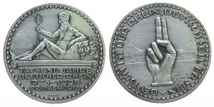 Rheinlande - auf die 1000 Jahrfeier - 1925 - Medaille  vz