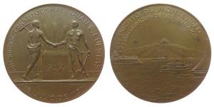Juan L. Cuestas - auf die Einführung des Präsidenten bei den Arbeitern im Hafen - 1901 - Medaille  vz