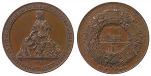 Berlin - auf die Ausstellung Deutscher Erwerbserzeugnisse in Berlin - 1844 - Medaille  vz