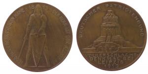 Völkerschlachtdenkmal - des deutschen Patriotenbundes zur 100 Jahrfeier des Völkerschlachtdenkmals - 1913 - Medaille  vz
