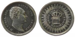 Maximilian I. (IV.) Joseph (1799-1825) - auf die Verfassung - 1818 - Miniaturmedaille  vz