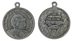 Wilhelm II (1888-1918) - Erinnerung an die Rekrutierung - o.J. - tragbare Medaille  ss
