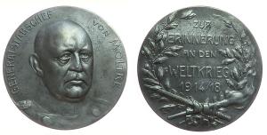 Moltke von - Generalstabschef - 1918 - Medaille  vz