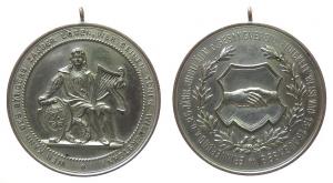 Weisenau Gesangsverein - auf das 25jährige Jubiläum - 1898 - tragbare Bronzemedaille  vz