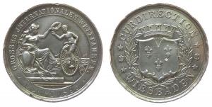 Wiesbaden - auf das grosses Internationales Wettfahren - 1893 - Medaille  ss+