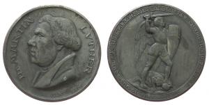Luther Martin (1483-1546) - auf die 400-Jahrfeier der Reformation - 1917 - Medaille  ss-vz