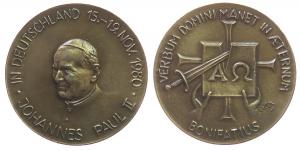 Johannes Paul II (1978-2005) - auf seinen Besuch in der BRD - 1980 - Medaille  vz