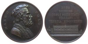 Polo Marco (1254-1324) - auf das neunte Treffen der italienischen Wissenschaftler in Venedig - 1847 - Medaille  vz