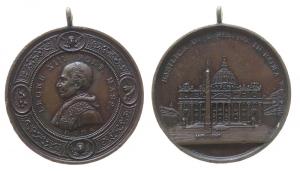 Leo XIII (1878-1903) - auf den Petersplatz - 1893 o.J. - tragbare Medaille  ss