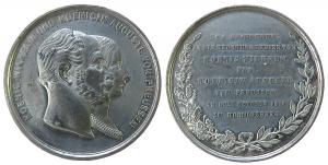 Wilhelm I (1797-1888) und Augusta - auf seine Krönung in Königsberg - 1861 - Medaille  ss+